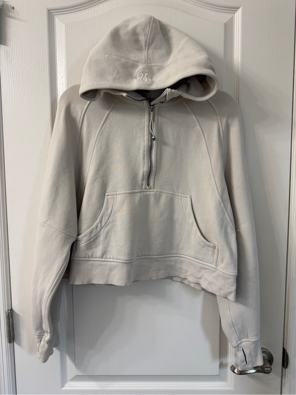 Lululemon Bone Half-Zip Scuba with Hoodie